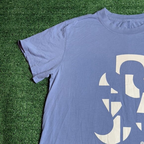 Lululemon All Yours Cotton Oversized Water Drop Blue Training T-Shirt Size 12 - Picture 6 of 11
